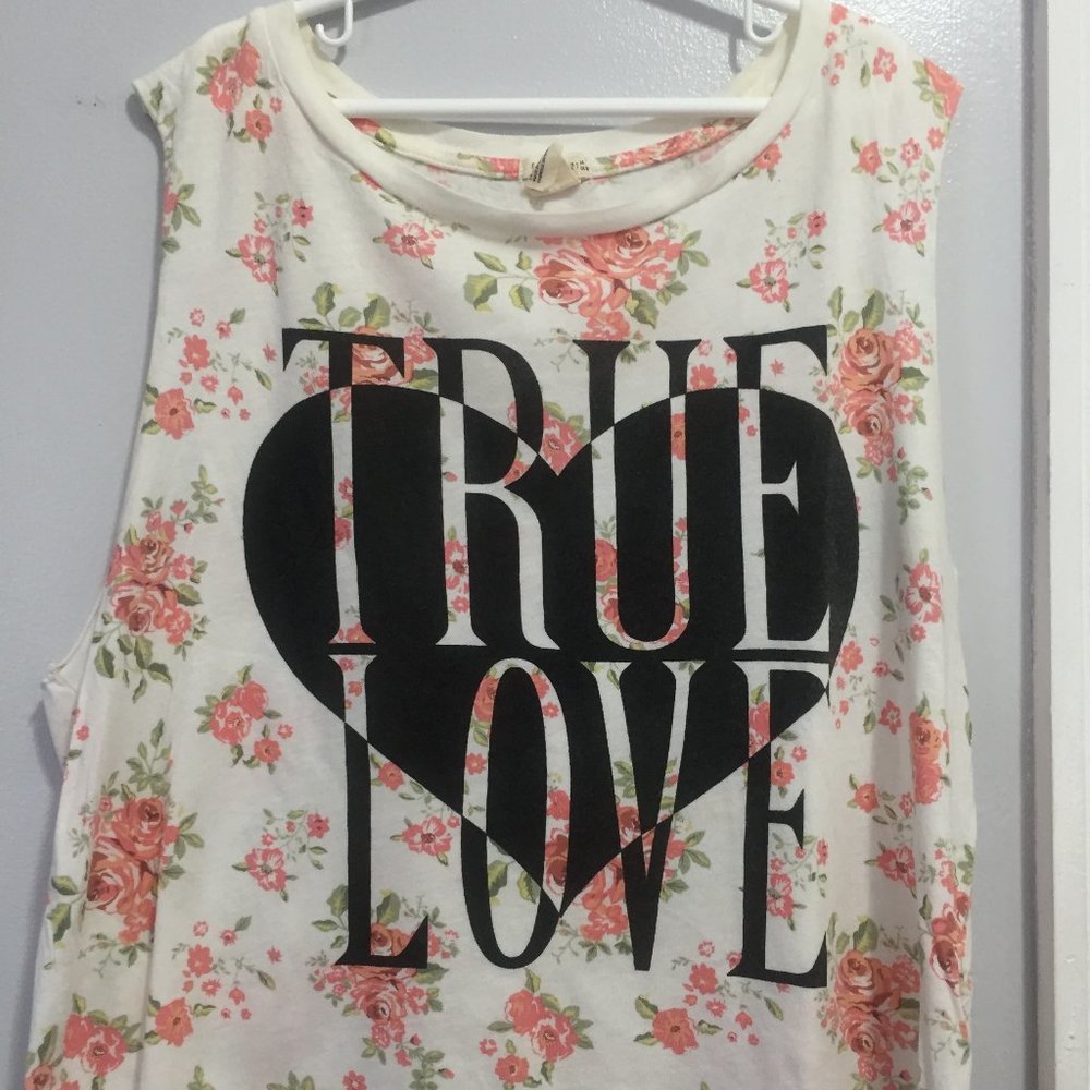 Forever 21 True Love Floral Shirt